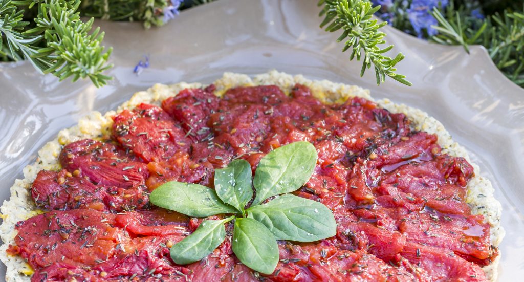 tarte tomates confites